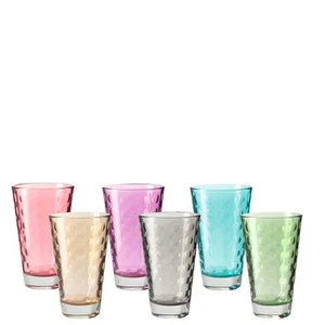 Leonardo Optic Trinkglas bunt 6er-Set 300ml Wasserglas Longdrinkglas Gläser - Bild 1 von 2