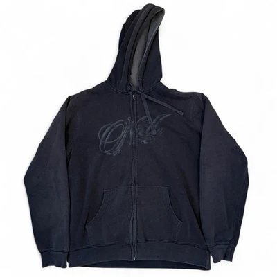 Sudadera con Capucha O’Neill Negra Desteñida Cremallera Completa Forrada Sherpa Para Hombre XL Patinador Surf Grunge Y2K Foto 1 de 3