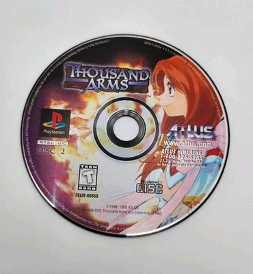 Thousand Arms (Sony PlayStation 1, 1999) * Disc 2 Only * [Tested] - Image 1 of 2