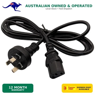 1.8m AU Mains Lead for Xbox One External Power Supply Brick IEC Cord - Image 1 of 4