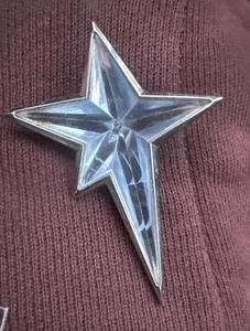 THIERRY MUGLER BLUE STAR Brosche/Anhänger atemberaubend silberfarben SIGNIERT SELTEN - Bild 1 von 6