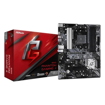 ASRock B550 Phantom Gaming 4 Mainboard Sockel AM4 - Bild 1 von 4