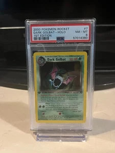 2000 Pokemon TCG Rocket Dark Golbat Holo #7 1st Edition Graded PSA 8 NM-MT 7/82 - Bild 1 von 2