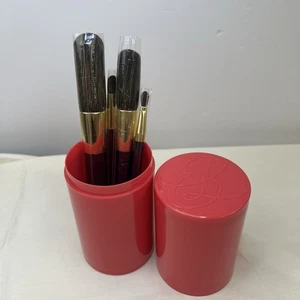 New ESTEE LAUDER 4 Pieces MAKEUP BRUSHES SEALED Plus PINK Travel Case - Picture 1 of 6