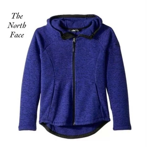 The North Face Indi Deep Blue Fleece Hoodie NWT Size L 14/16 - Picture 1 of 9