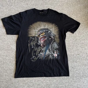 3D Rock Chang Original Mowhawk Monkey Glow in the Dark Unisex T-Shirt Black XL - Picture 1 of 8