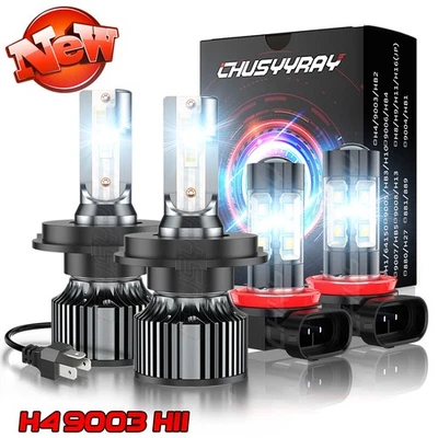 4x Combo LED Headlight High/Low Bulbs+Fog Lamp For Nissan NV350 Urvan 2018-2019 - Image 1 of 4