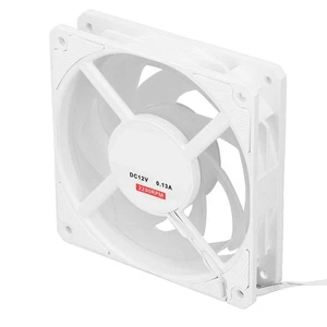 PWM PC Case Fan White MFDB Hydraulic Bearing 2200RPM Intelligent Temperatur Fit - Picture 1 of 12