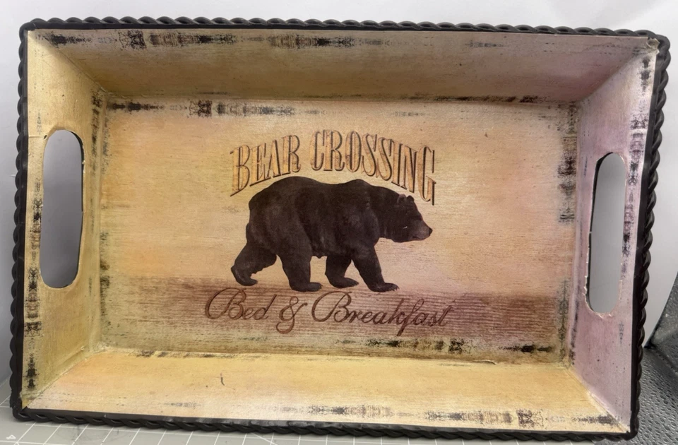 Bear Crossing Bed & Breakfast Decorative Rectangle Serving Tray - Image 1 of 4