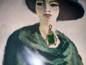 18K Genuine Imperial Jade & Diamond Pendant - Picture 1 of 8