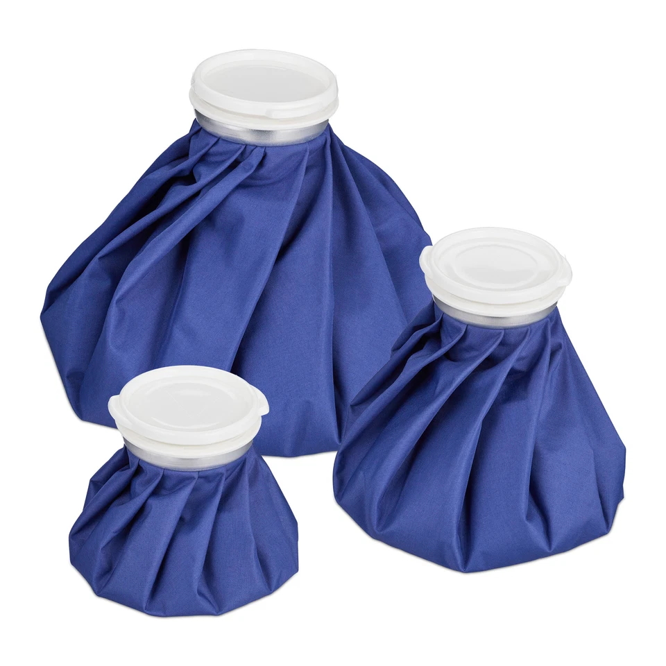 Relaxdays Eisbeutel zum Kühlen 3 Kühlpads Warm-& Kaltanwendung auslaufsi ...