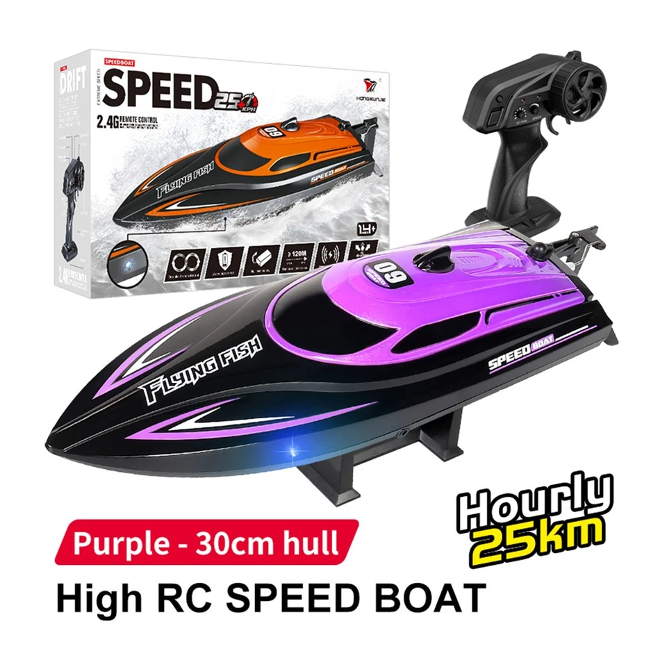 RC HJ812 High Speed Racing Boat 2.4G 10km/h-25km/h Remote Control Boat Toys - Image 1 of 4