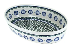 Blue Rose Polish Pottery Maia Small Oval Baking Dish - Picture 1 of 1