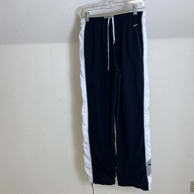 Pantalón de chándal Nike 2002 vintage único para mujer pequeño negro blanco gris panel dobladillo atado Foto 1 de 4