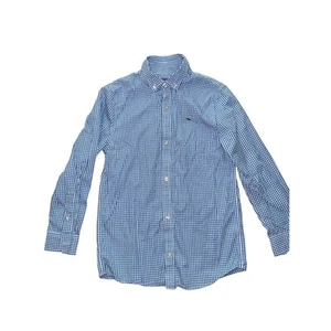 Vineyard Vines Boys' Gingham Long Sleeve Button-Up Shirt 8-10 Blue whale preppy - Picture 1 of 7