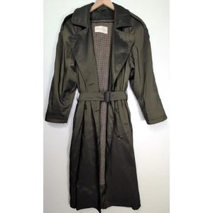 Vintage Jones New York Trenchcoat Damen M/L grün Wollgürtel herausnehmbares Futter - Bild 1 von 21