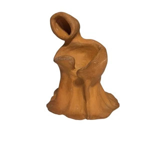 Vintage Terrakotta Abstrakte Skulptur Schreiendes Gespenst Figur Unheimlich Halloween Deko - Bild 1 von 16