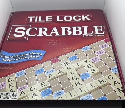 Tile Lock Scrabble 2015 Hasbro Crossword Family Board Game - Image 1 of 4