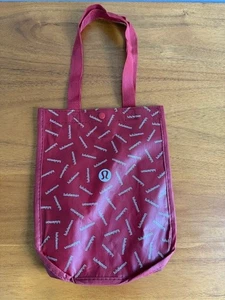 Lululemon Small Reusable Shopping Bag 2021 Holiday Edition Burgundy 12x9.5x4 - Picture 1 of 2