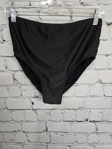 Albion Fit High Waist Swim Bikini Bottoms Womens Small Black Beach Swimsuit - Picture 1 of 7