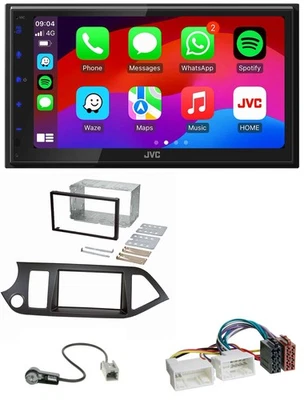 JVC Bluetooth USB MP3 2DIN DAB Autoradio für Kia Picanto ab 11 Start-Stop - Bild 1 von 4