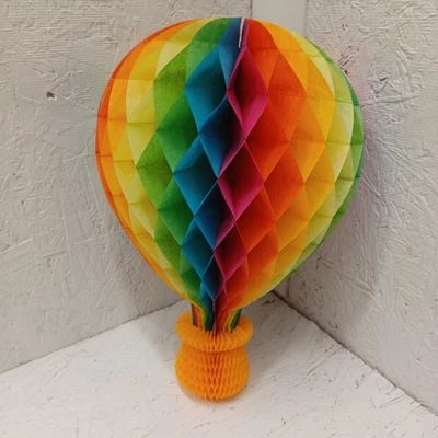 Lote De Colección De 4 Globos De Aire Caliente Beistle Colgantes Fiesta Decoración Papel De Tela Foto 1 de 3