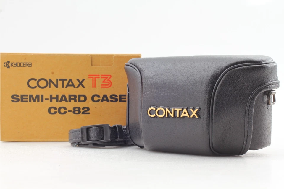 [Near MINT in Box] Contax CC-82 Genuine Semi Hard Leather Case for T3 From JAPAN - Image 1 of 4