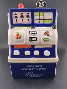 Indiana Hoosier Park Racing and Casino Slot Machine Cookie Jar 8" X 4 1/2" - Picture 1 of 6
