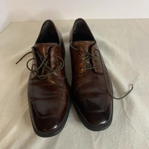 Cole Haan NikeAir Mens Brown Oxford Leather Dress Shoes Size 9 1/2 M - Picture 1 of 11