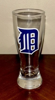 DETROIT TIGERS Alto Grande Doble Tiro Vidrio MLB Béisbol RARO Foto 1 de 4