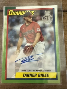 Tanner Bibee - 2025 Topps Series 2 1990 Auto 90B2 - TBI Guardians 35th - Bild 1 von 9