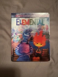 PIXAR | Disney ELEMENTAL 4K (UHD / Blu-ray / Digital) + Lenticular Slipcover OOP - Picture 1 of 9