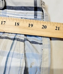 Sonoma Lifestyle Men's Shorts Size 40 9" Inseam Light Blue Plaid Slight Damage - Picture 1 of 6