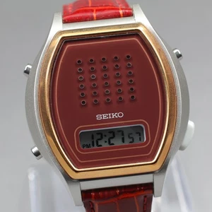 Reloj Hombre Probado/Nuevo Batt◆N COMO NUEVO◆ SEIKO A862-00A0 Japonés Voz Hablante Rojo - Imagen 1 de 11