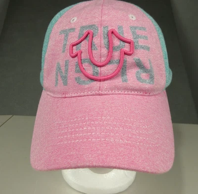 Gorra True Religion espalda a presión rosa verde azulado camionero bordada herradura para hombre Foto 1 de 4