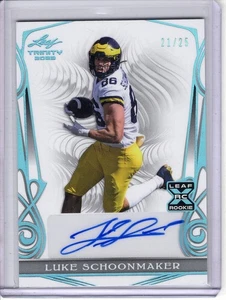 2023 LEAF TRINITY LUKE SCHOONMAKER ROOKIE/RC AUTO #21/25 - Picture 1 of 2