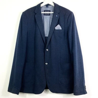 Calamar Sakko Blau Gr.102 Herren Zweiknopf Stricksakko Anzugjacke Einschlitz - Bild 1 von 4