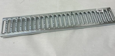 Rejilla de drenaje de canal de acero NDS 254 Spee-D galvanizado ranurado 4′′ x 24′′ cantidad 1 Foto 1 de 2