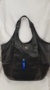 Tote Hobo Shopper Handtasche Tori Burch Leder schwarz extra groß - Bild 1 von 16