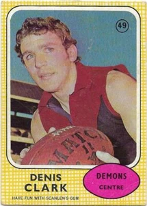 1970 Scanlens (49) Denis CLARK Melbourne ::/ - Picture 1 of 2