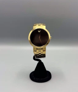 Movado Faceto Men's Watch Quartz 38mm Black Dial *Pre Owned* FREE SHIPPING - Picture 1 of 12
