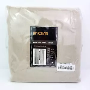 Jin Chan Home Beige Transparent L 95 Zoll Fensterbehandlung Vorhang Paneele - Bild 1 von 3