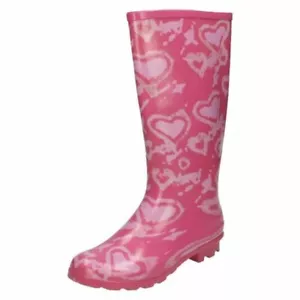 Botas De Wellington Con Detalle De Corazón Spot On Para Niñas X1R034 - Bild 1 von 10