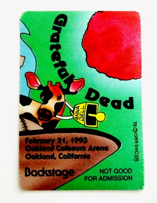 Grateful Dead Backstage Pass Puzzle Space Shuttle Cow Oakland 2/21/93 2/21/1993 - Image 1 of 4