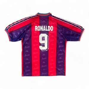 1995-97 Barcelona Ronaldo #9 Fußball Shirt Vintage seltenes Trikot Fußball Original - Bild 1 von 9