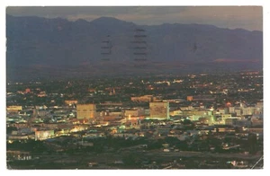 Vintage Tucson Arizona Night City View Postcard Posted 1958 Petley Studios - Picture 1 of 2