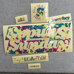 SUNDAY FORECASTER FRAME STICKER KIT Gloss Splatter BMX Bikes Sunday Odyssey Cult - Picture 1 of 6