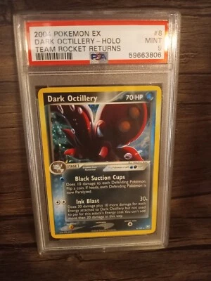 Pokemon Dark Octillery 8/109 EX Team Rocket Returns Holo Rare - PSA 9 MINT - Image 1 of 2