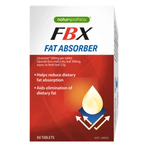 Naturopathica FBX Fat Absorber 60 Tablets Reduce Dietary Fat Absorption - Picture 1 of 3