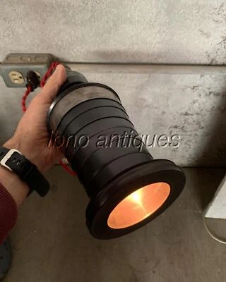 VINTAGE RARE RETRACTABLE PENDANT LIGHTS 1950'S DARK ROOM PHOTOGRAPY LAB. REWIRED - Image 1 of 4